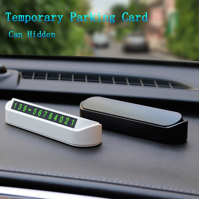 Car Temporary Parking Card Phone Number Card Plate Telephone Number Car Park Stop Automobile Accessories Car-styling